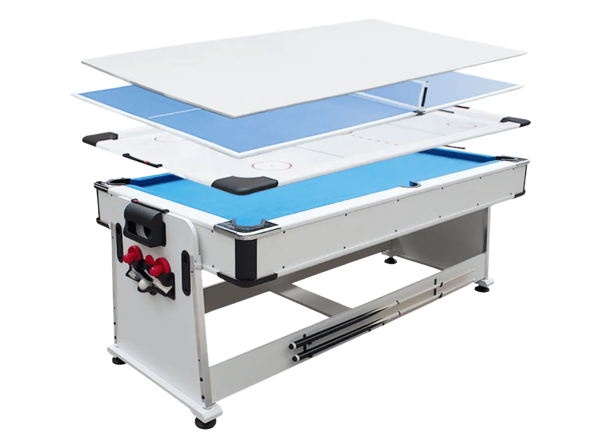 COSTWAY Table Multijeu 2 En 1 – Football Et Air Hockey, Housse Incluse, Pour Adultes Et Enfants, Salle De Jeux, Bar Ou Soirée Entre Amis