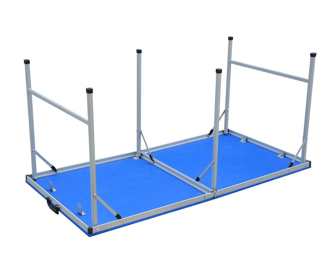 Structure et pieds déployés de la table de ping-pong SMALL.